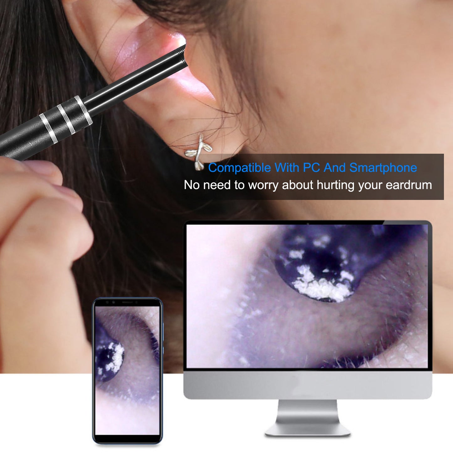 Ear Endoscope Otoscope Visual Earpick Ear Cleaning Camera Ear Wax