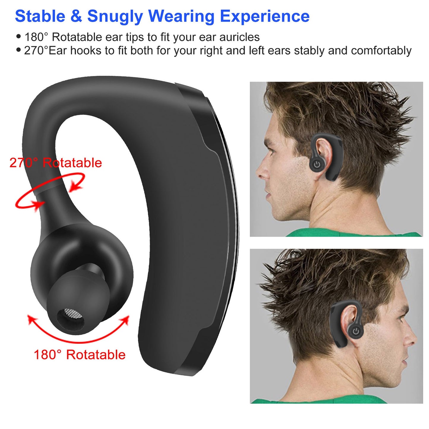 True Wireless Earbuds Wireless V5.0 Stereo Earphones Waterproof Headphones