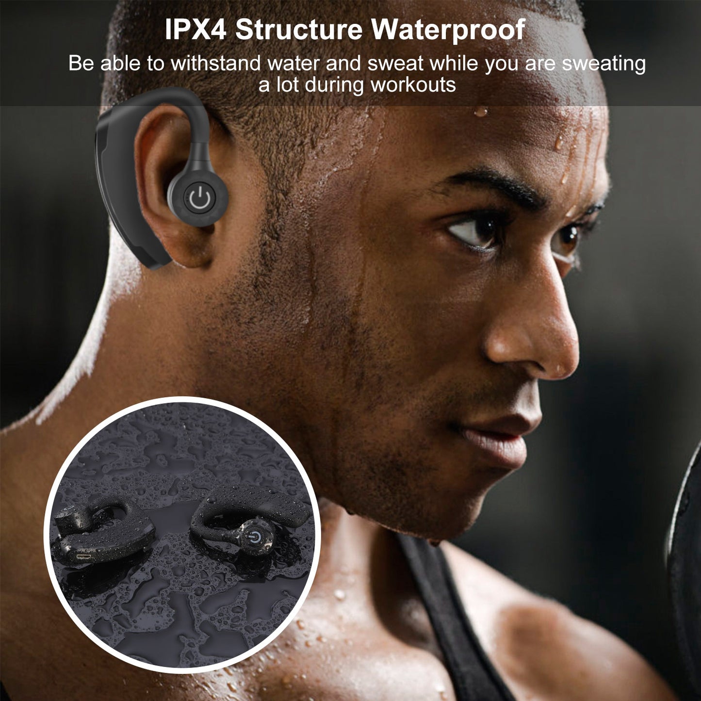 True Wireless Earbuds Wireless V5.0 Stereo Earphones Waterproof Headphones
