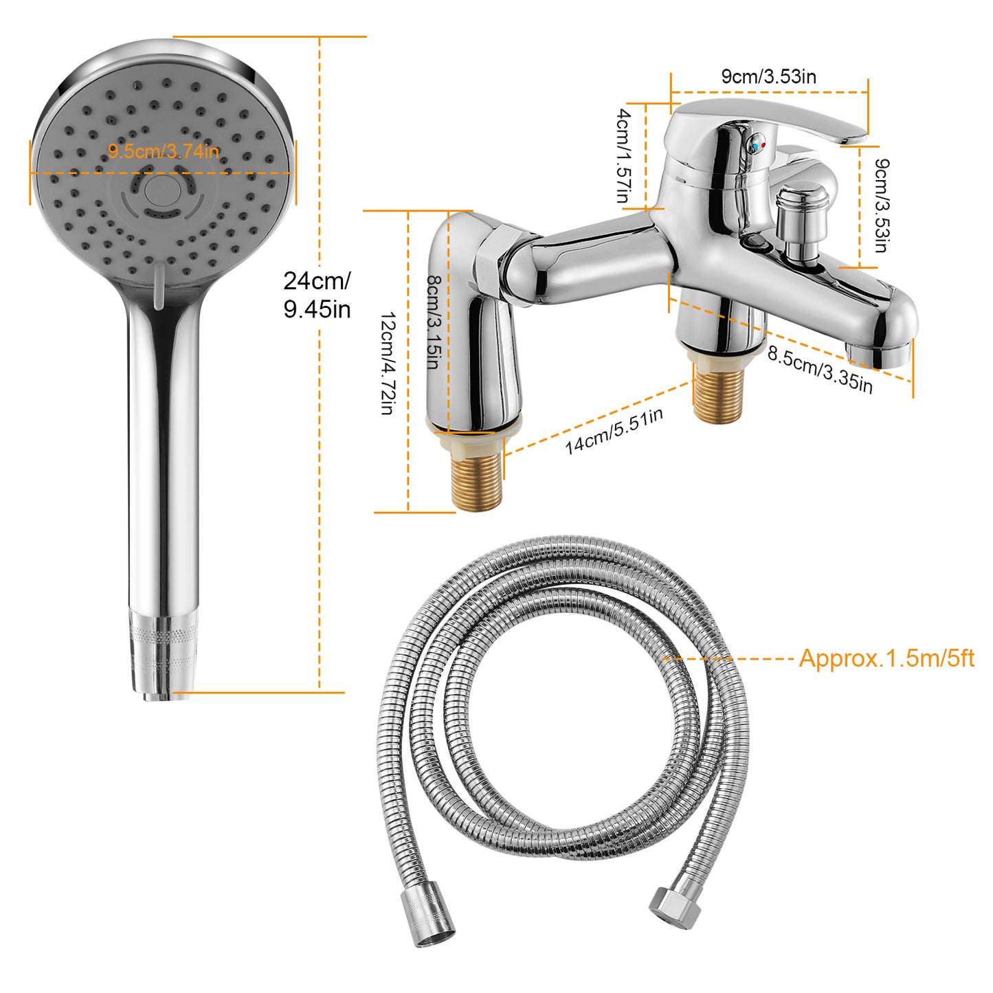 Bathroom Sink Faucet Mixer Tap with Handshower Sink Faucet