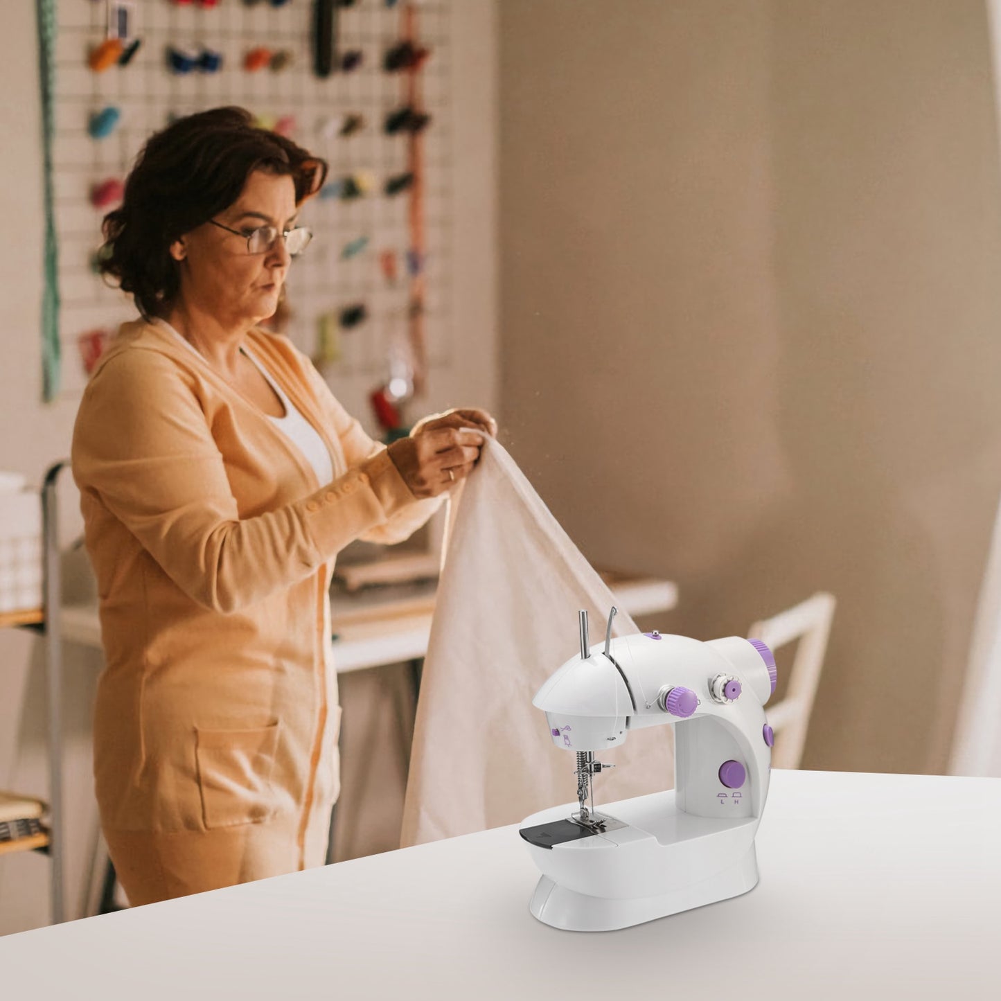 Electric Sewing Machine Portable 2 Speed Overlock Foot