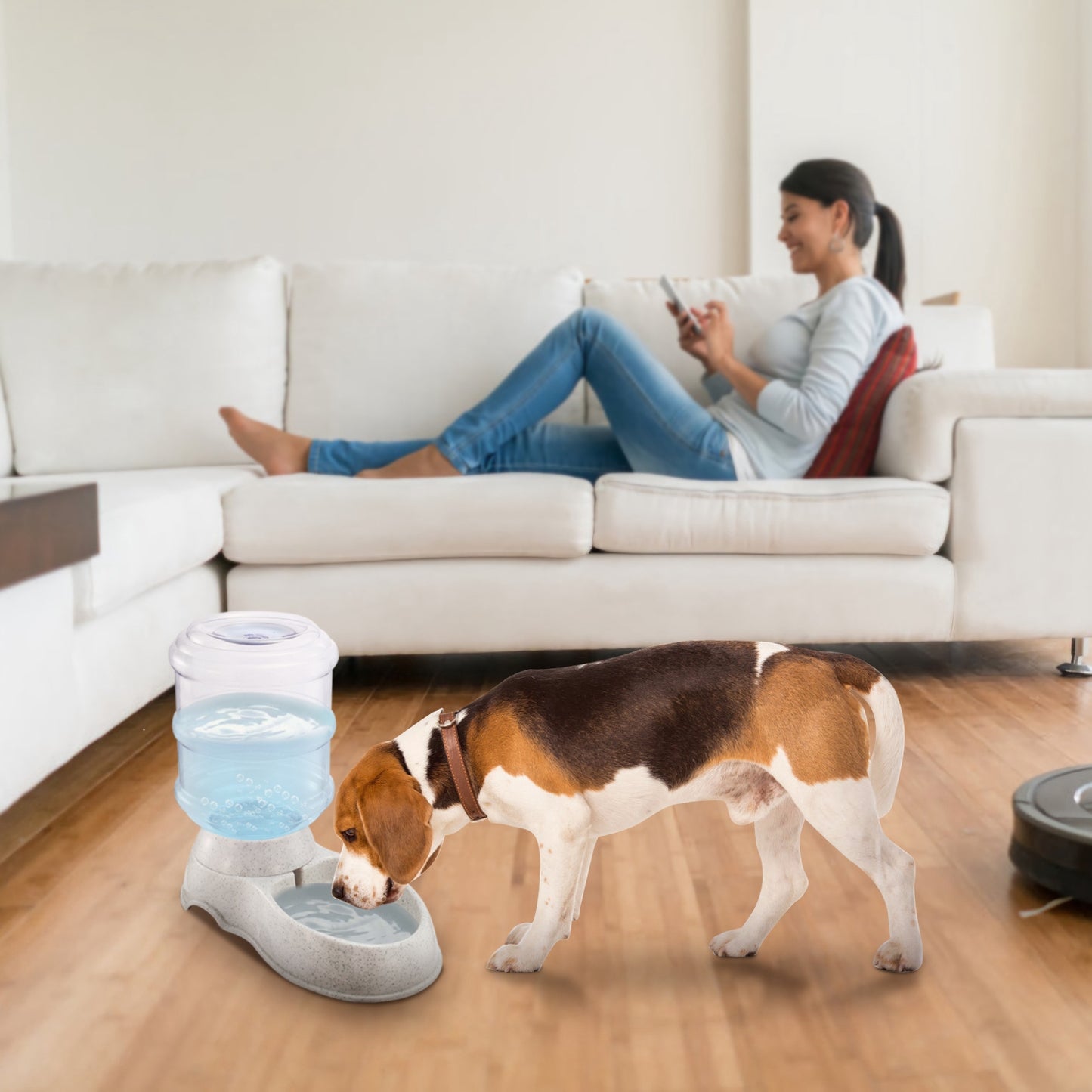 3.5L/1Gal Pet Water Dispenser Self-Dispensing Gravity Pets Water Feeder
