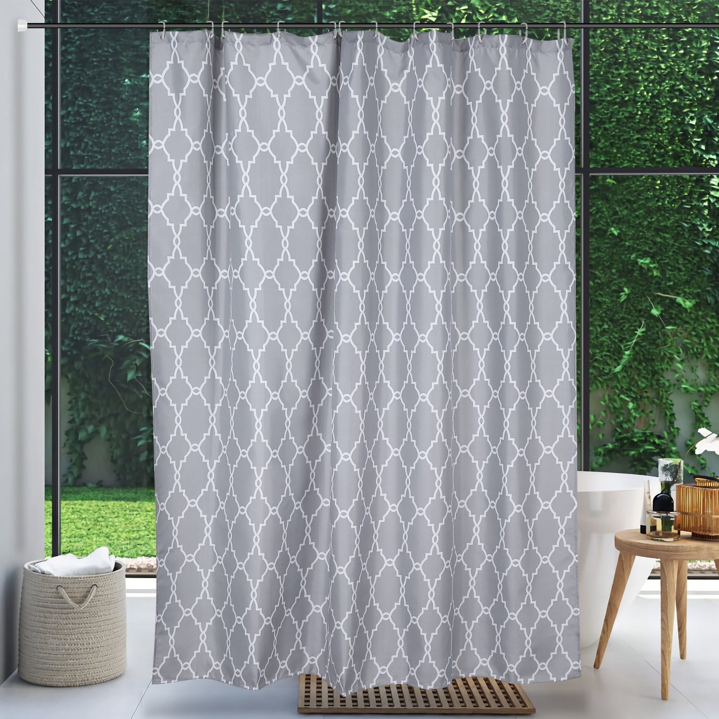 Shower Curtain Waterproof 70x70 Inches Bathroom Shower Drape Liner