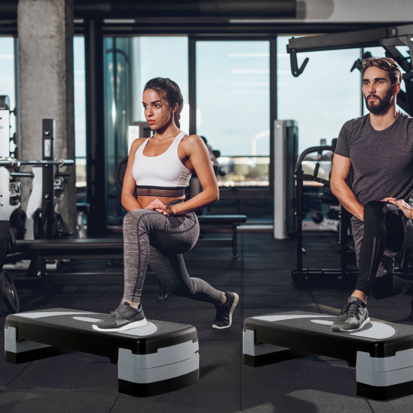 32inch Fitness Aerobic Stepper Adjustable Workout Exercise Step Platform