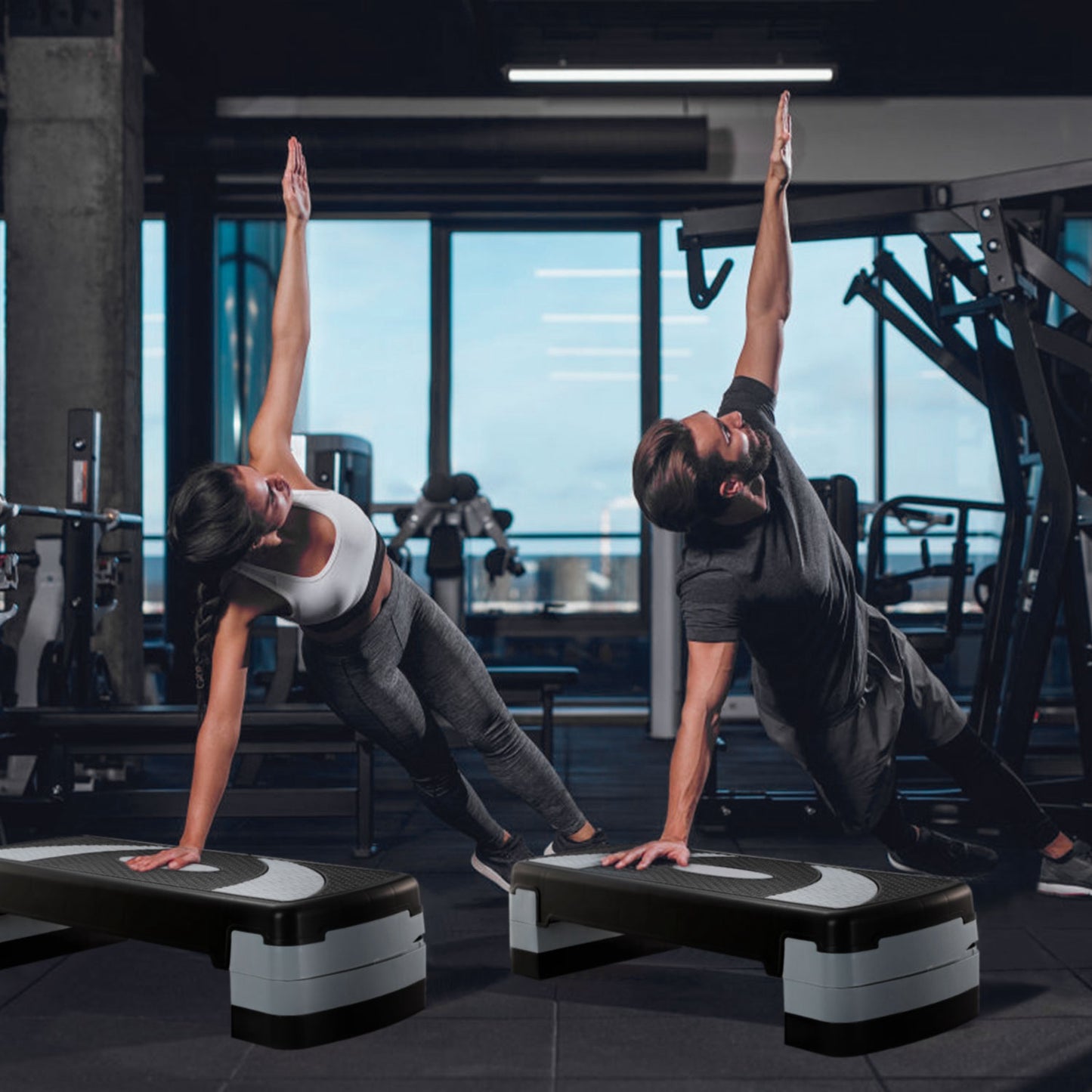32inch Fitness Aerobic Stepper Adjustable Workout Exercise Step Platform