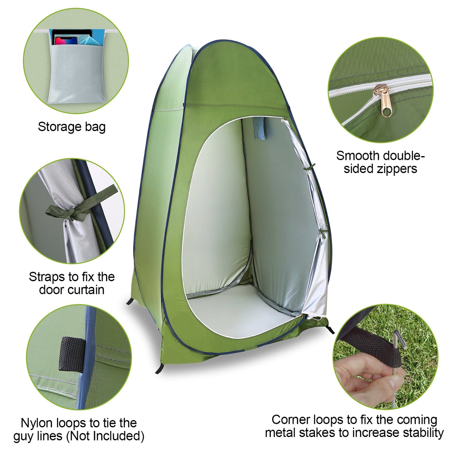 1Person Outdoor Pop Up Toilet Tent Portable Changing Clothes Room Shower Tent