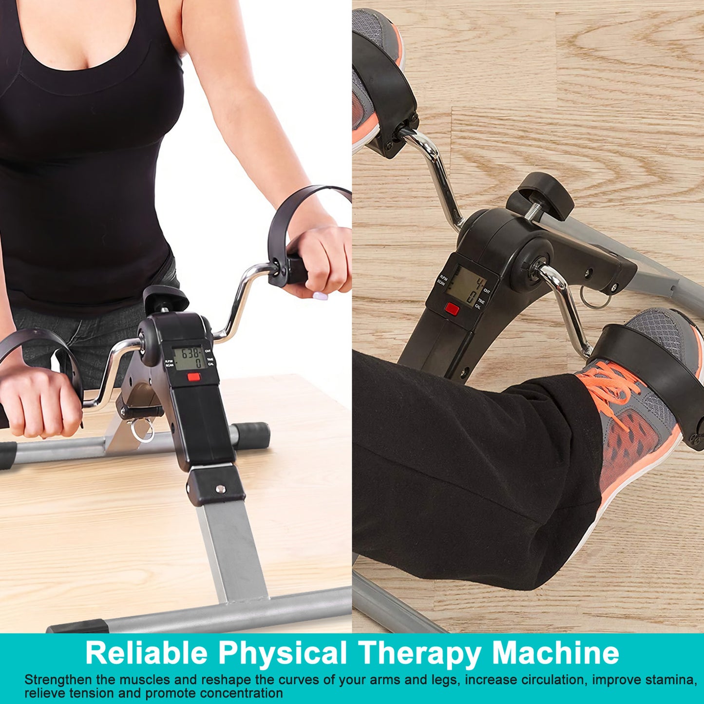 Foldable Exercise Bike Pedal Fitness Exerciser Cycle Bike