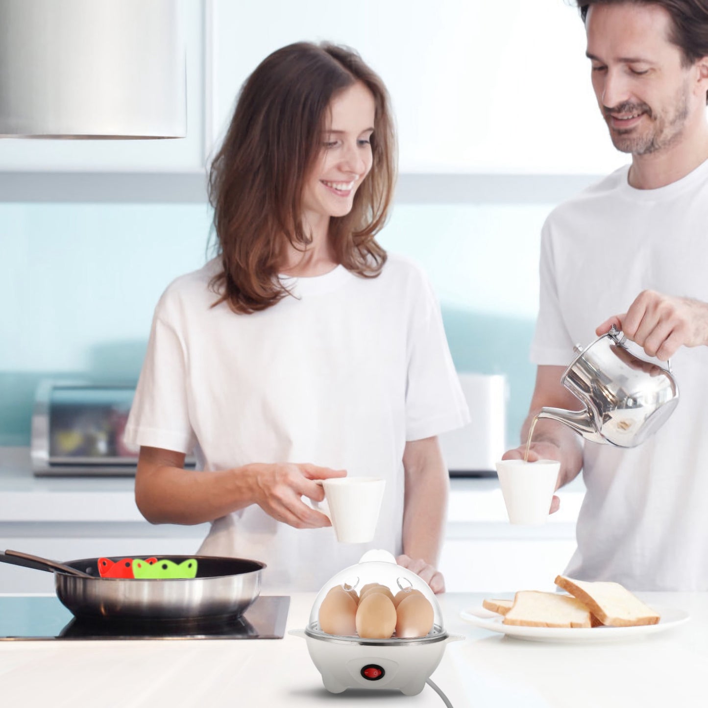 Electric Egg Cooker 7-Capacity BPA-Free Hard-Boiled Egg Maker