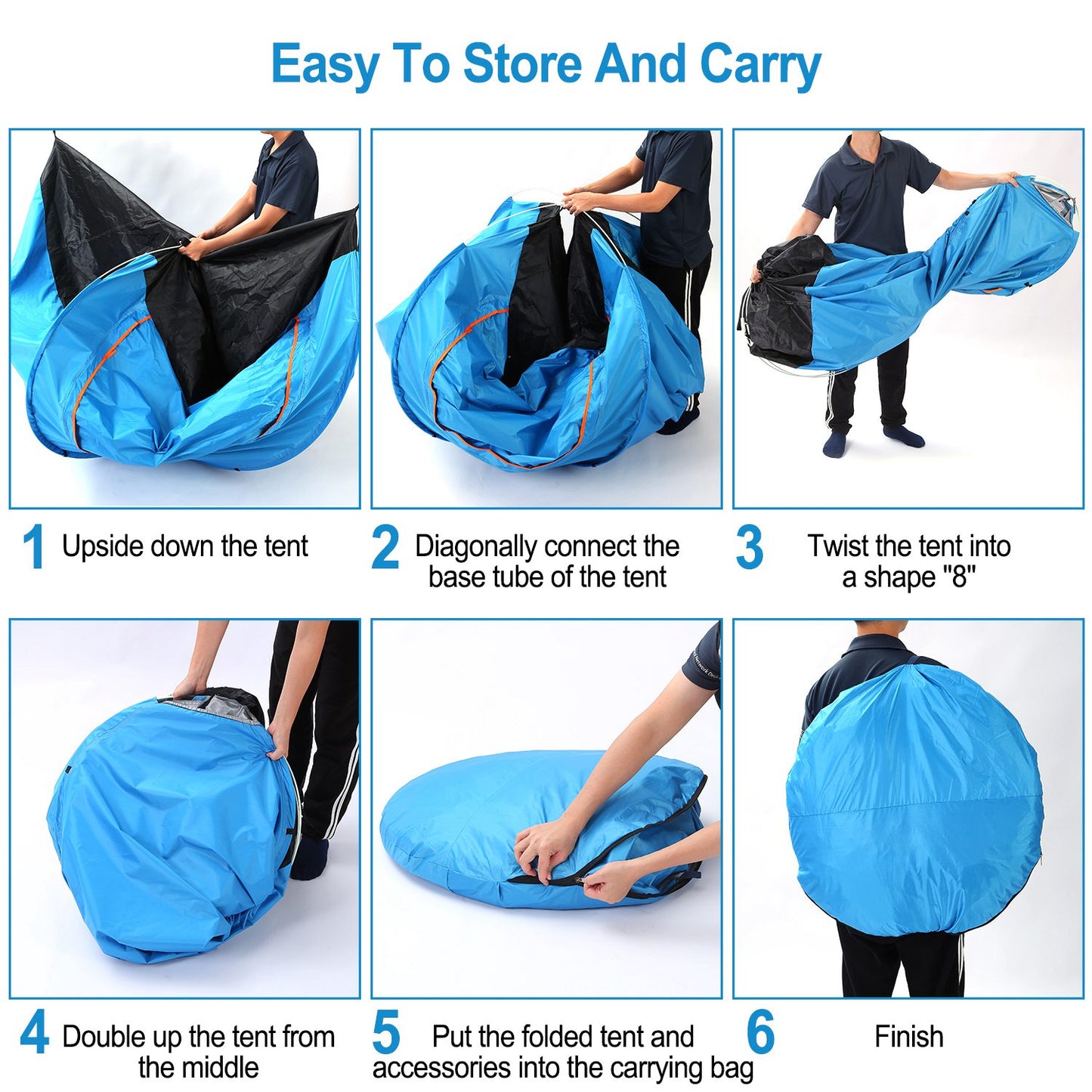 4 Persons Camping Waterproof Tent Pop Up Tent Instant Setup Tent