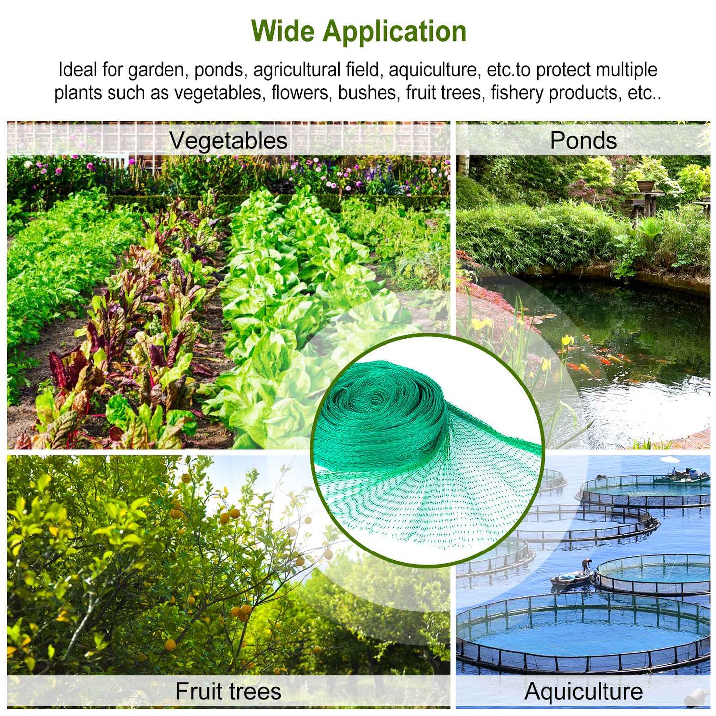 13 x 33ft Garden Netting Heavy Duty PE Anti Bird Netting