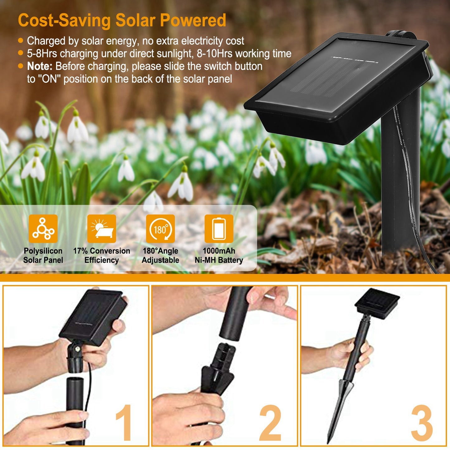 Solar String Light 4 Butterfly Fairy Lights Waterproof Garden Lawn Light