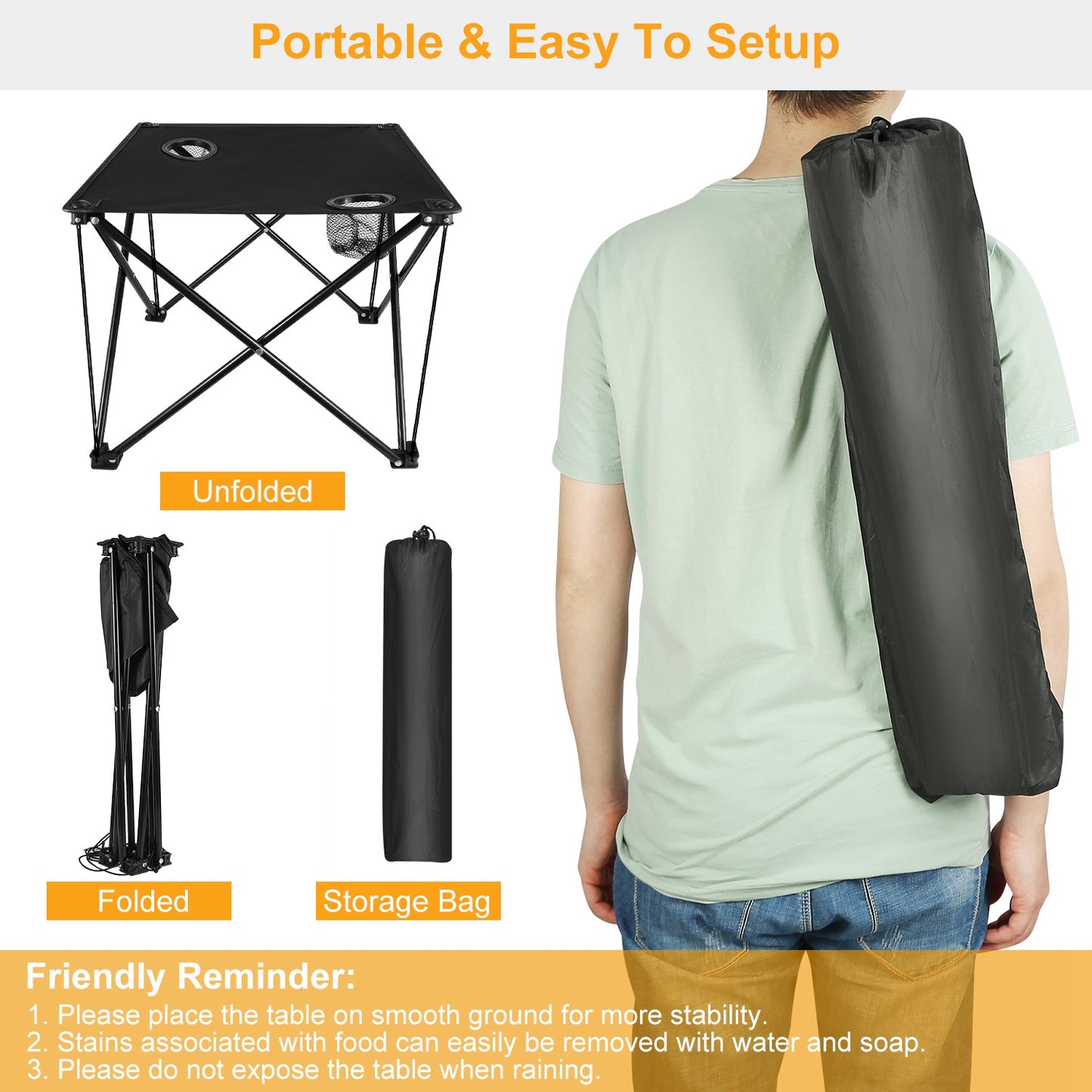 Foldable Camping Table Portable Picnic Table