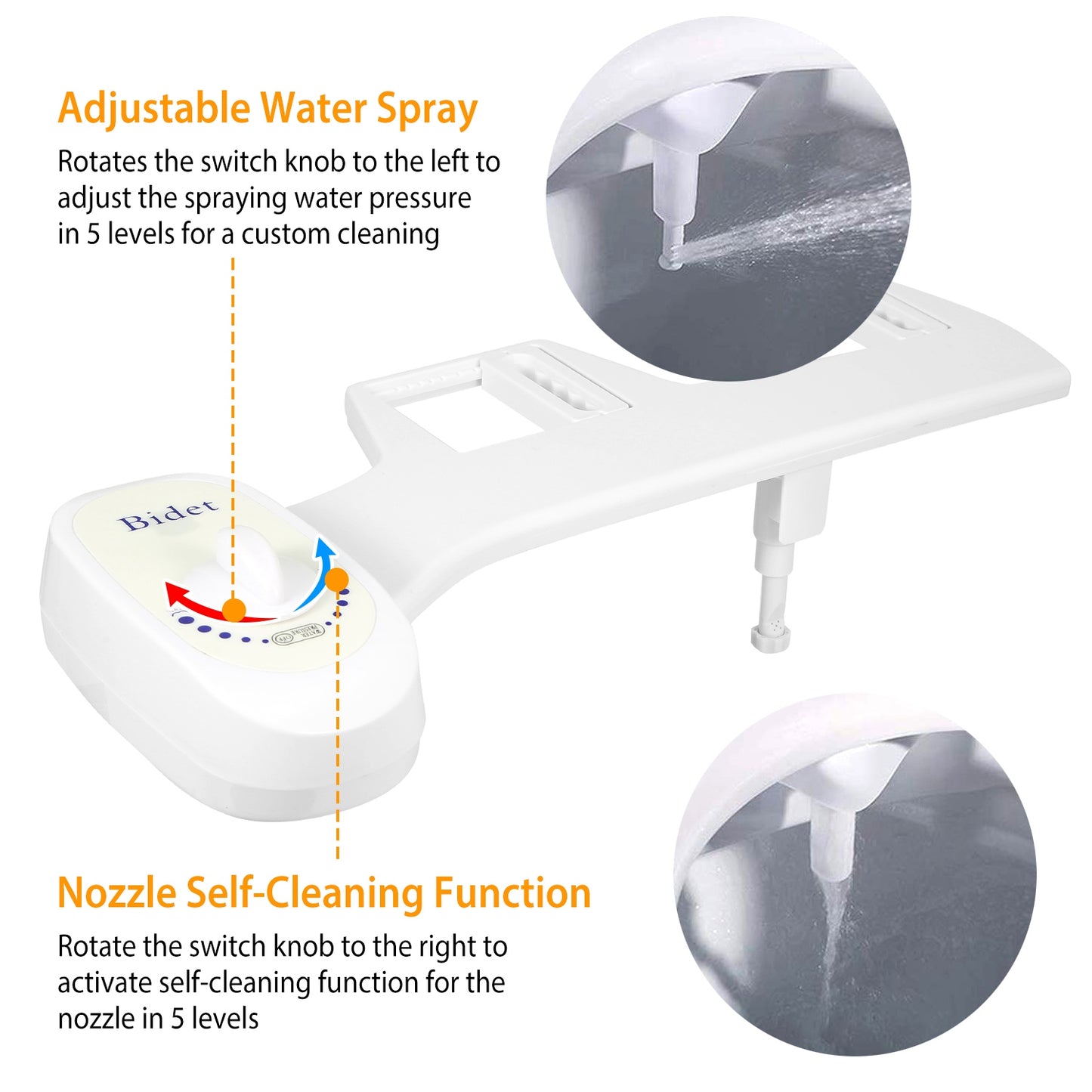 Bidet Fresh Water Spray No Electric Mechanical Bidet