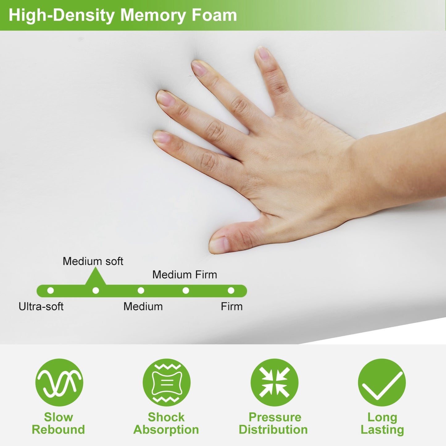 Bamboo Memory Foam Sleep Pillow Contoured Orthopedic Pillow