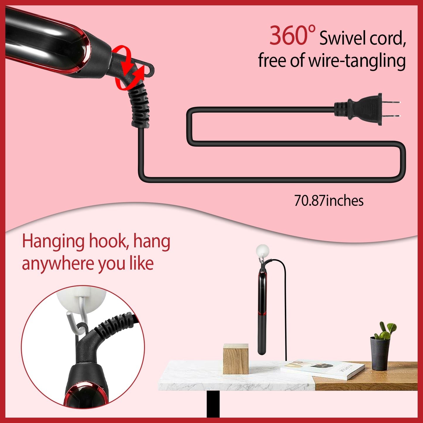 Hair Straightener Curling Iron 2 In 1 Twist Hair Straightener Ceramic Plate Hair Curler