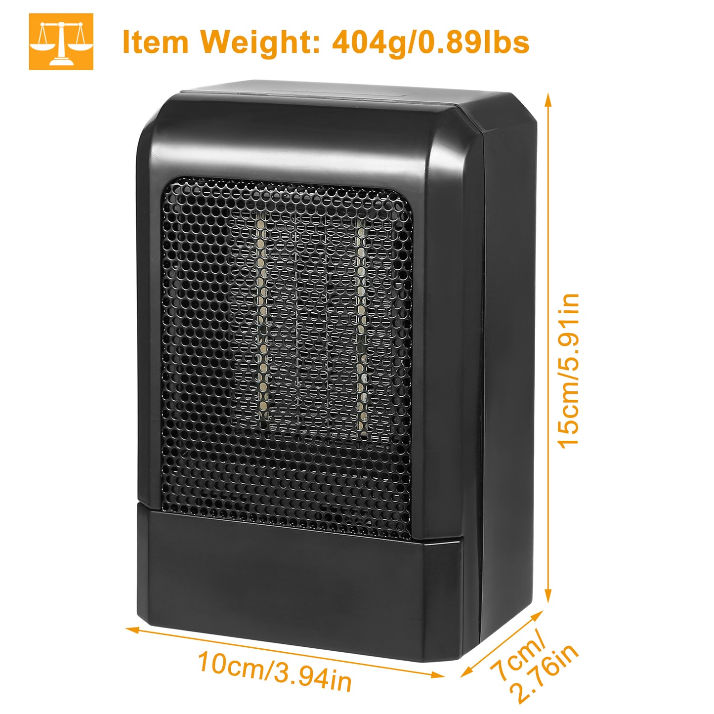 500W Portable Electric Heater PTC Ceramic Heating Fan