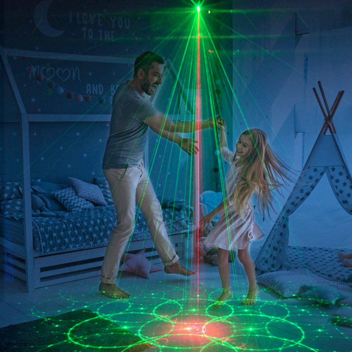 Sound Activated LED Projector Laser Patterns Laser Party Lights