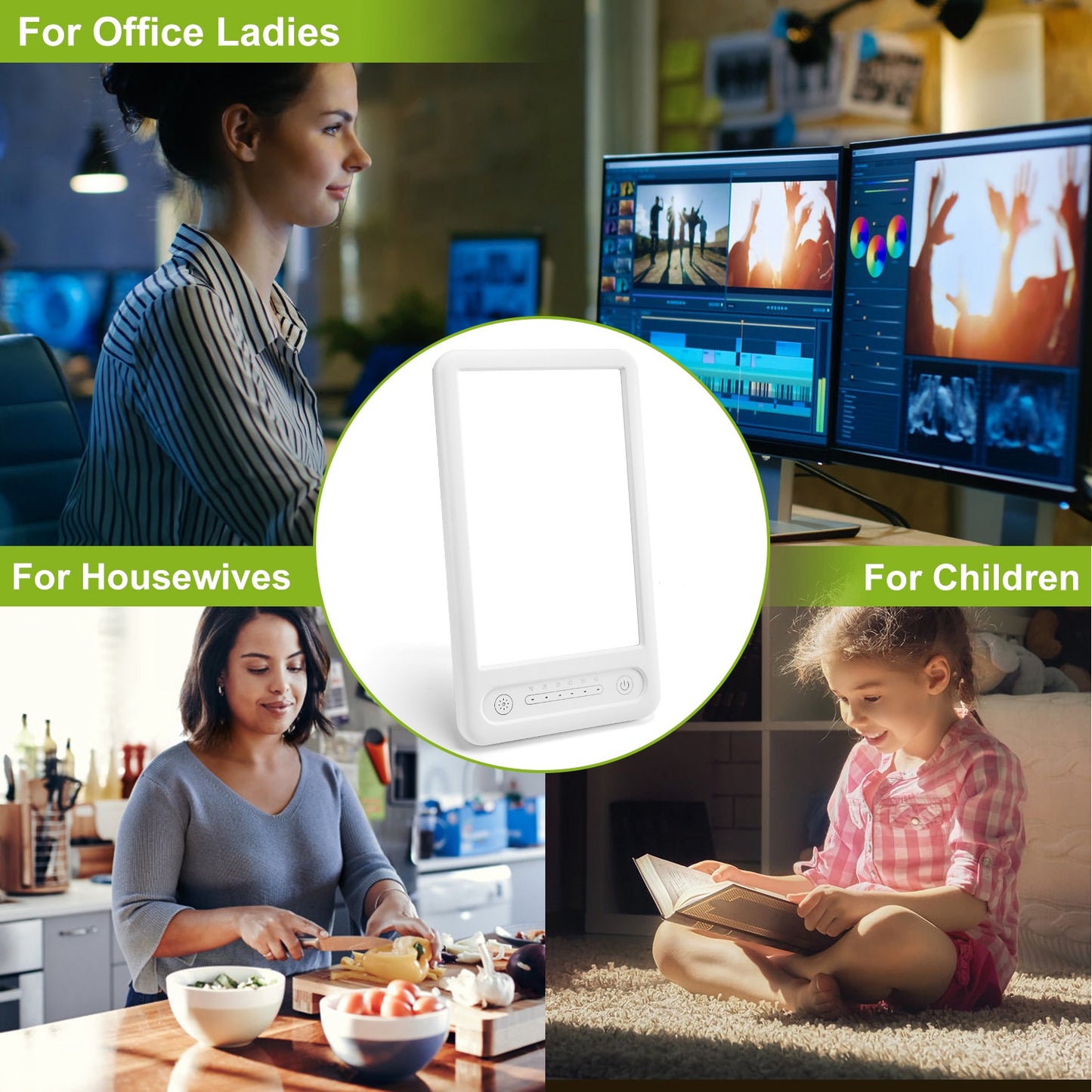 Light Therapy Lamp UV-Free LED 10000 Lux Therapy Light