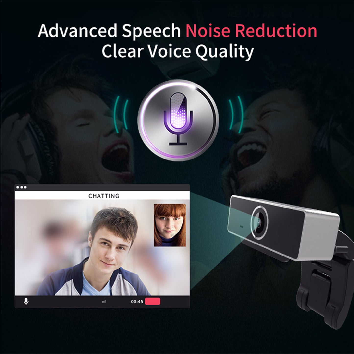 FHD 1080P Webcam USB PC Computer Webcam Auto Focus