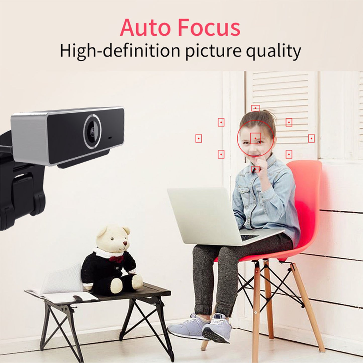 FHD 1080P Webcam USB PC Computer Webcam Auto Focus