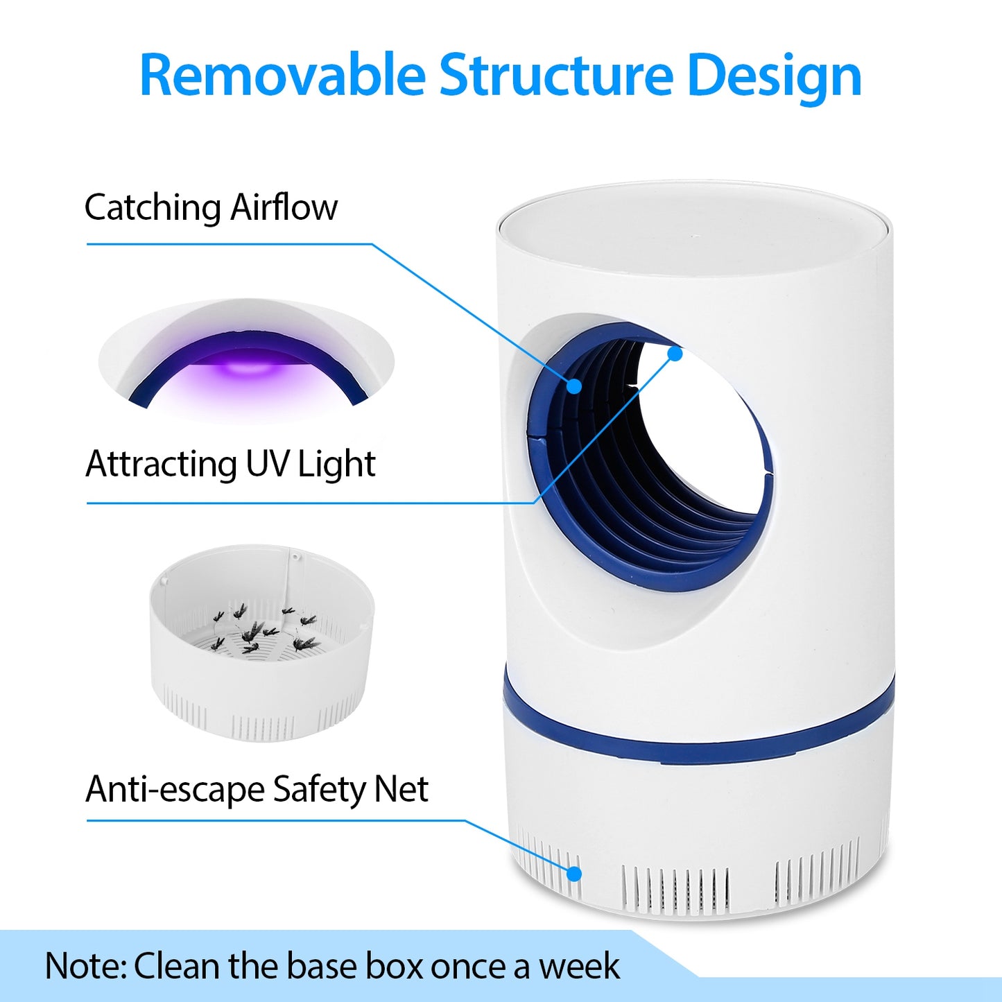 Electric Mosquito Trap Mosquito Killer Lamp with USB Power Fruit Fly Trap