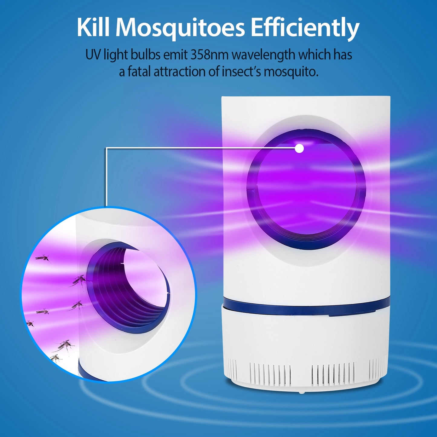 Electric Mosquito Trap Mosquito Killer Lamp with USB Power Fruit Fly Trap