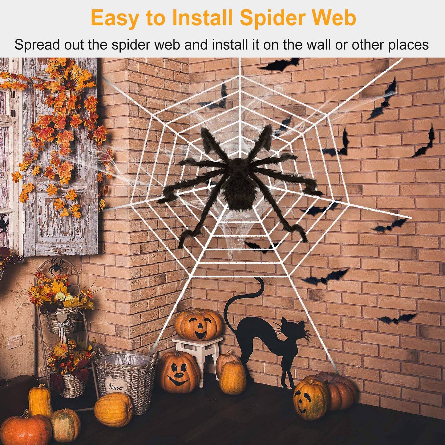 Halloween Decorations Spider Outdoor 59inch Halloween Spider