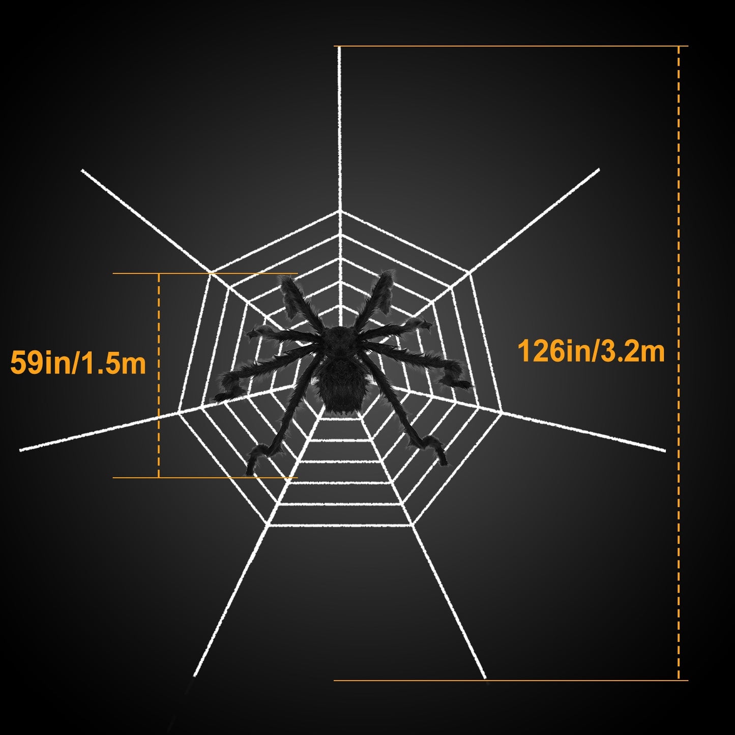 Halloween Decorations Spider Outdoor 59inch Halloween Spider