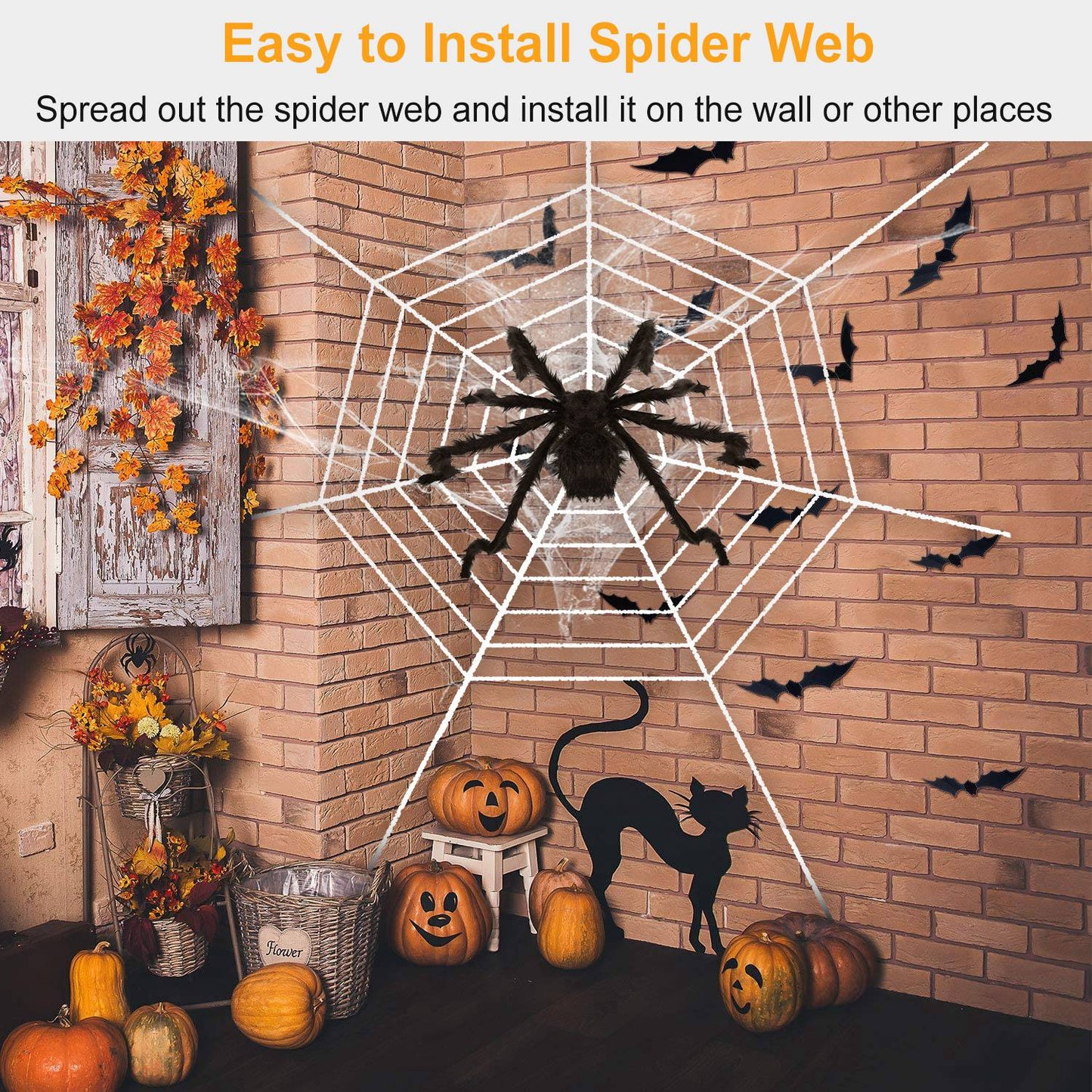 Halloween Decorations Spider Outdoor 49inch Halloween Spider