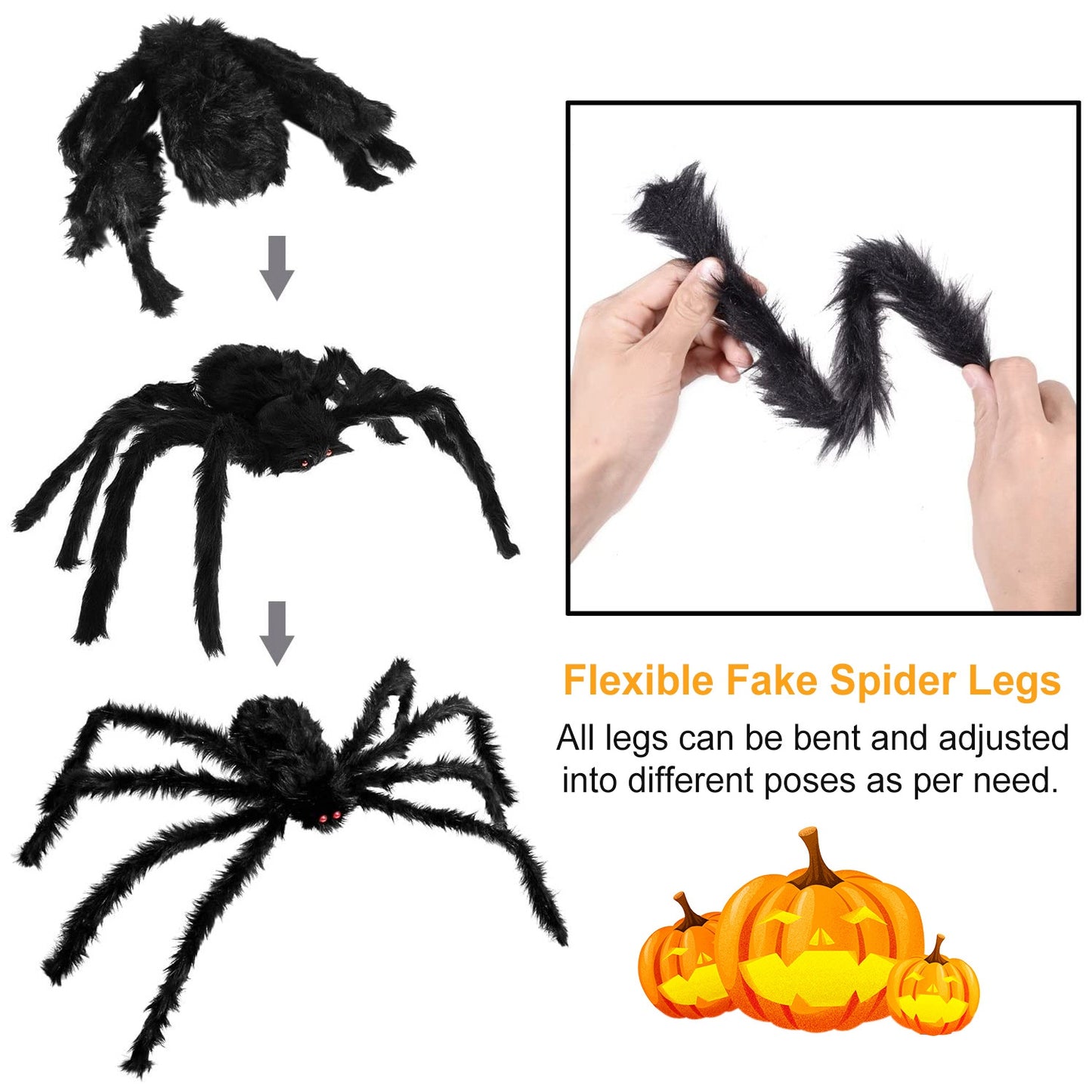 Halloween Decorations Spider Outdoor 49inch Halloween Spider