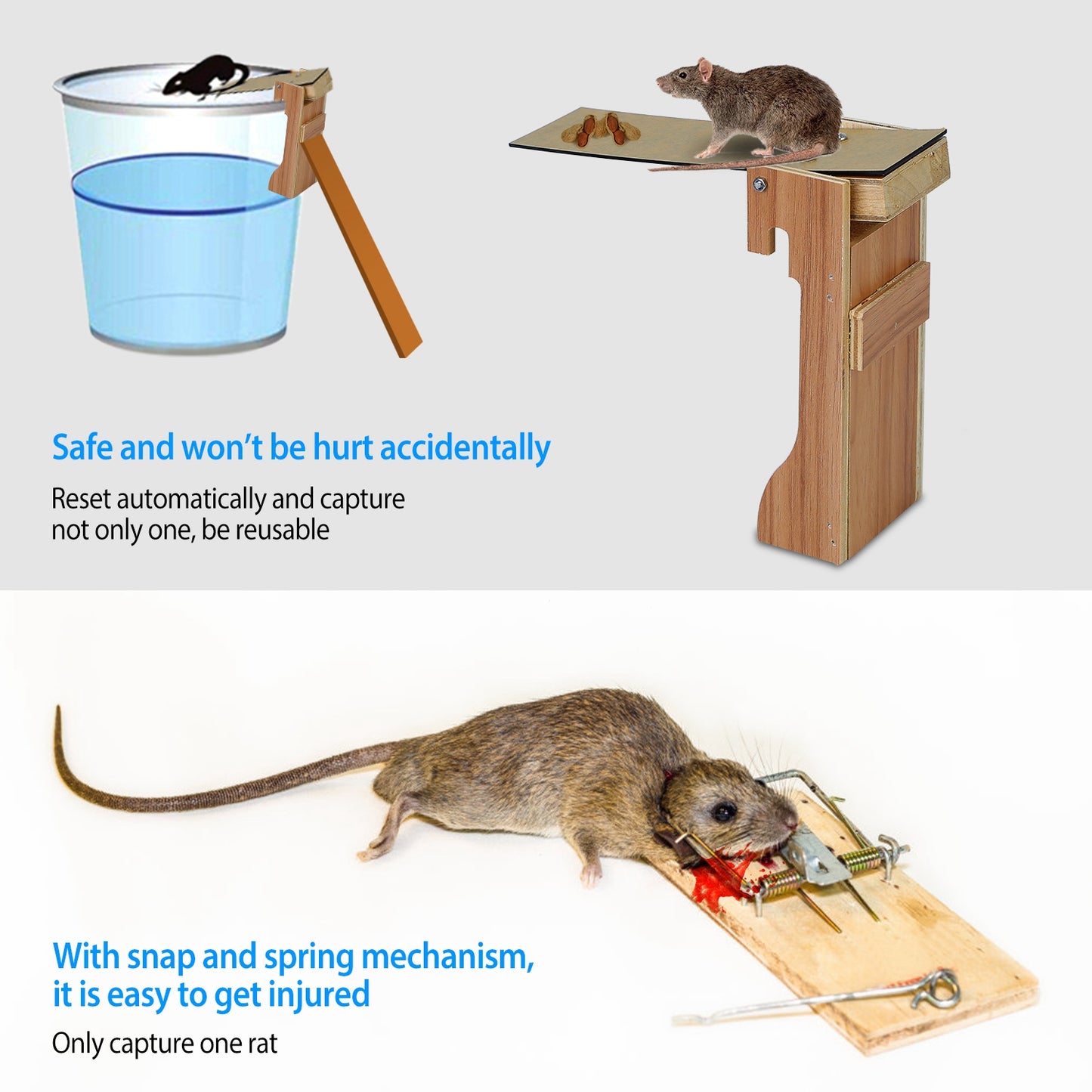 Walk the Plank Mouse Trap Reusable Rat Trap Rodent Animal Trap