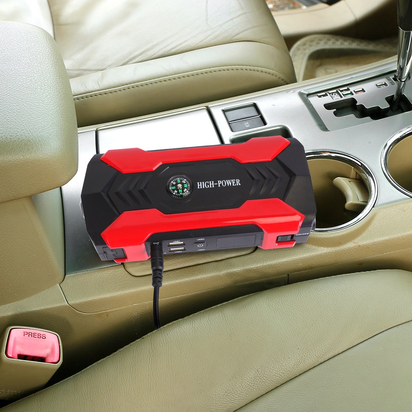 Car Jump Starter Booster 1000A Peak 20000mAh 12V Battery Charger (Up to 6.0L Gas or 3.0L Diesel Engine) w/ LCD Screen 3 Modes LED Flashlight