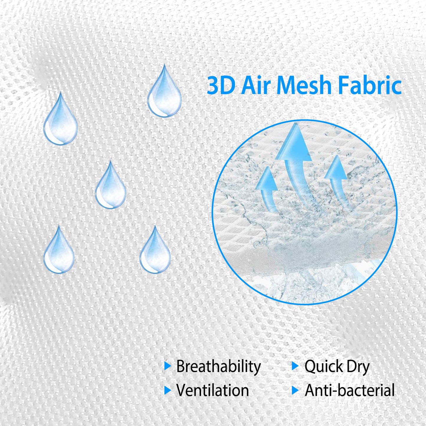 Bathtub Pillow Suction Cup Bath Pillow Air Mesh Breathable Spa Bath Pillow