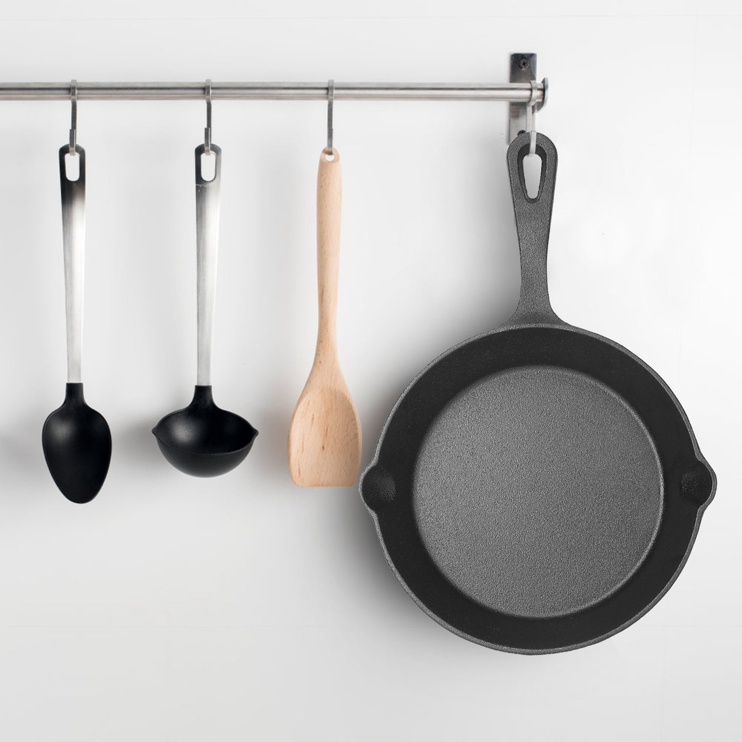 3Pcs Pre-Seasoned Cast Iron Skillet Set 6/8/10in Non-Stick Oven
