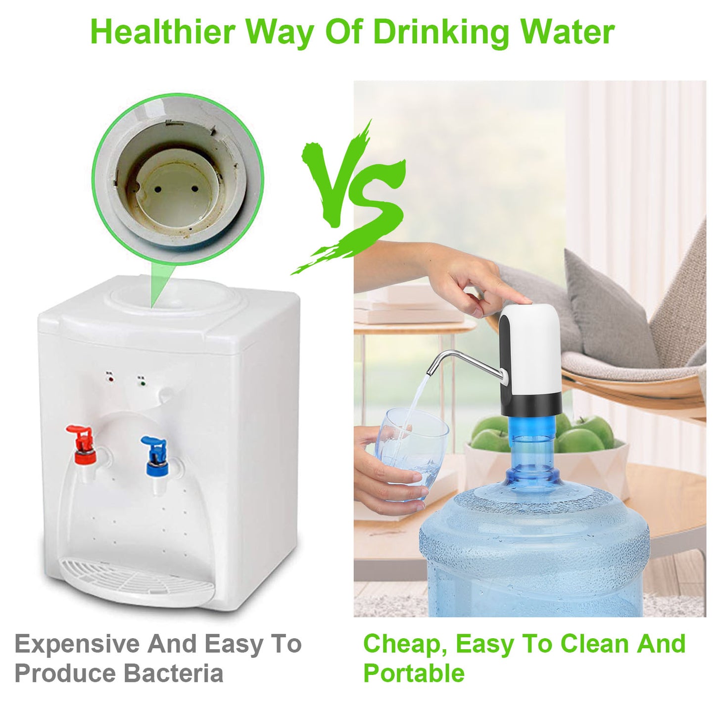Electric Water Bottle Dispenser Rechargeable Automatic Drinking Water Bottle