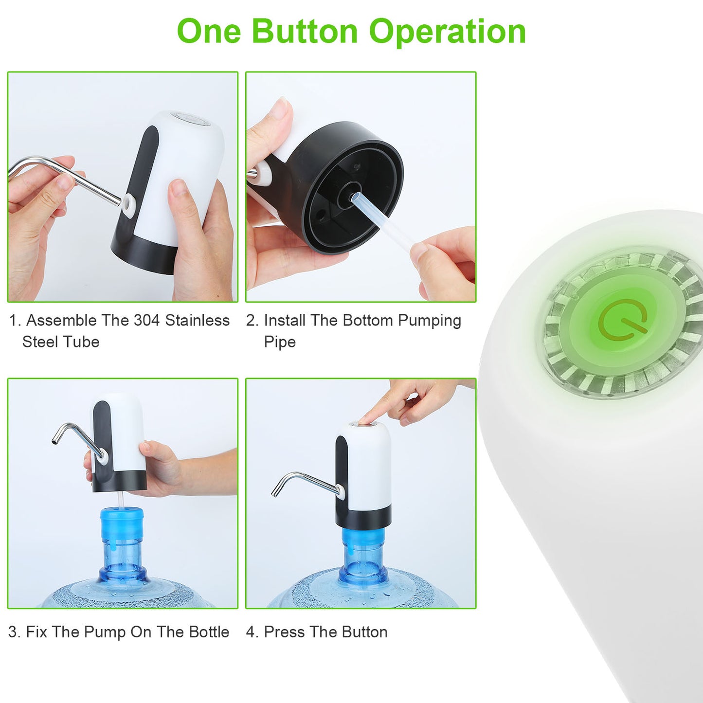 Electric Water Bottle Dispenser Rechargeable Automatic Drinking Water Bottle