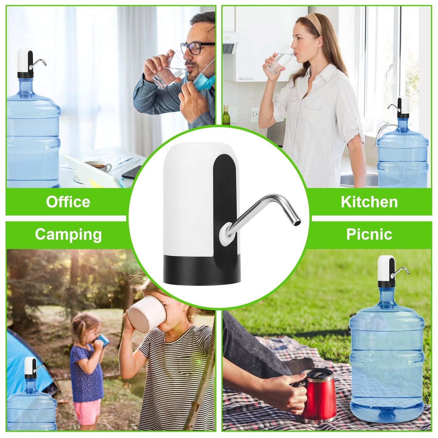 Electric Water Bottle Dispenser Rechargeable Automatic Drinking Water Bottle