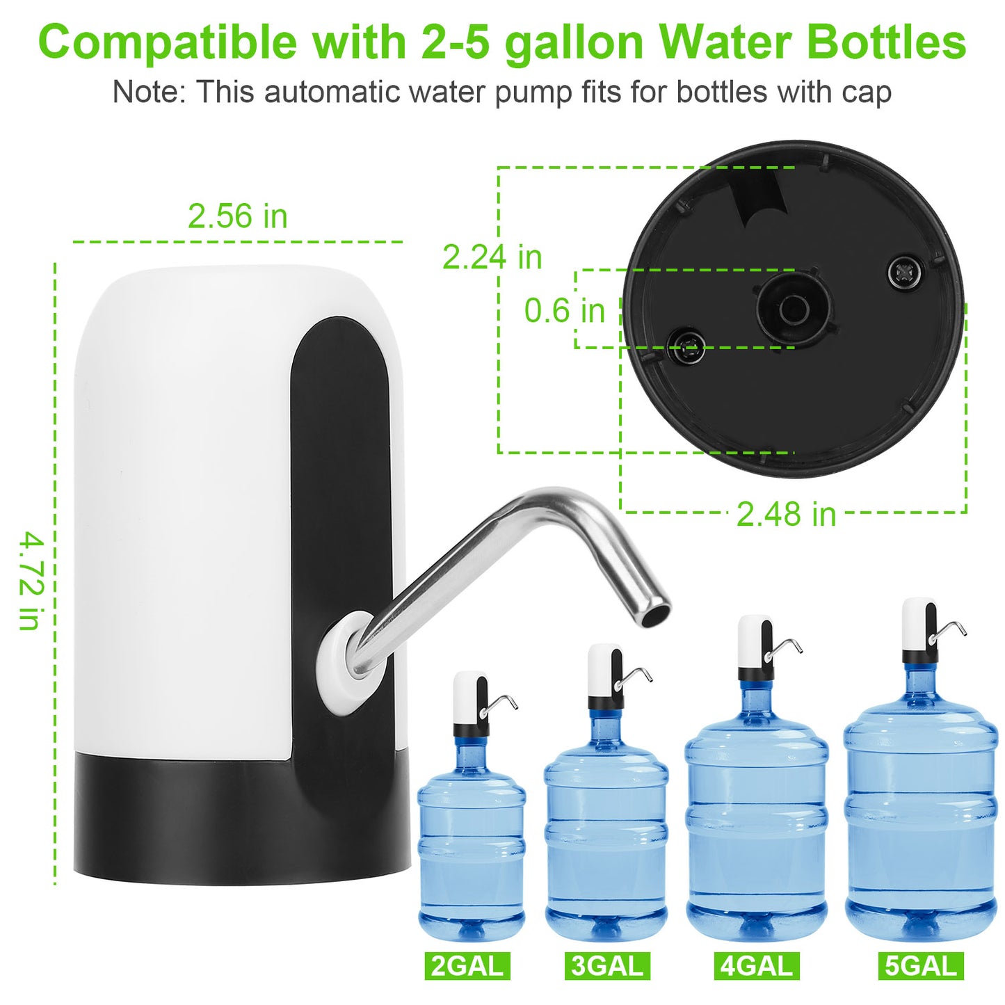 Electric Water Bottle Dispenser Rechargeable Automatic Drinking Water Bottle
