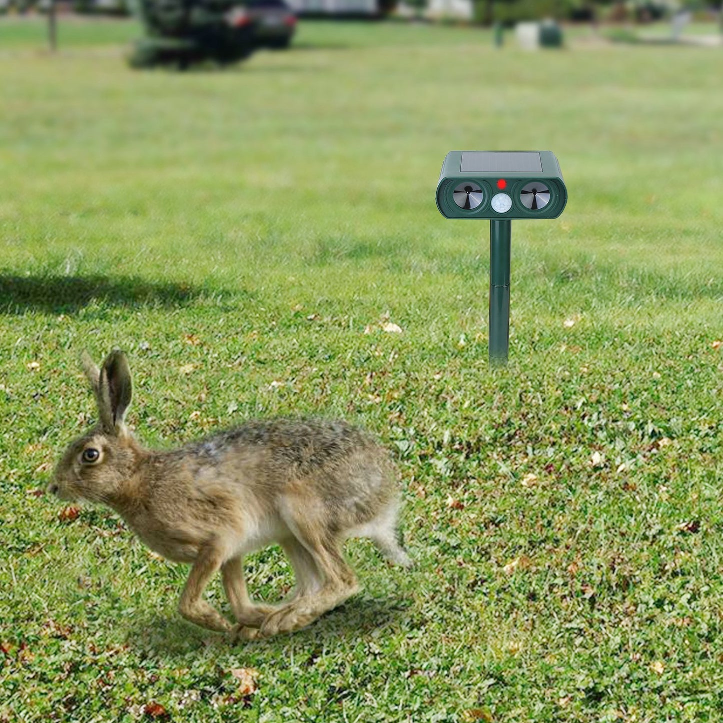 Ultrasonic Animal Repeller Solar Powered Motion Sensor Repellent