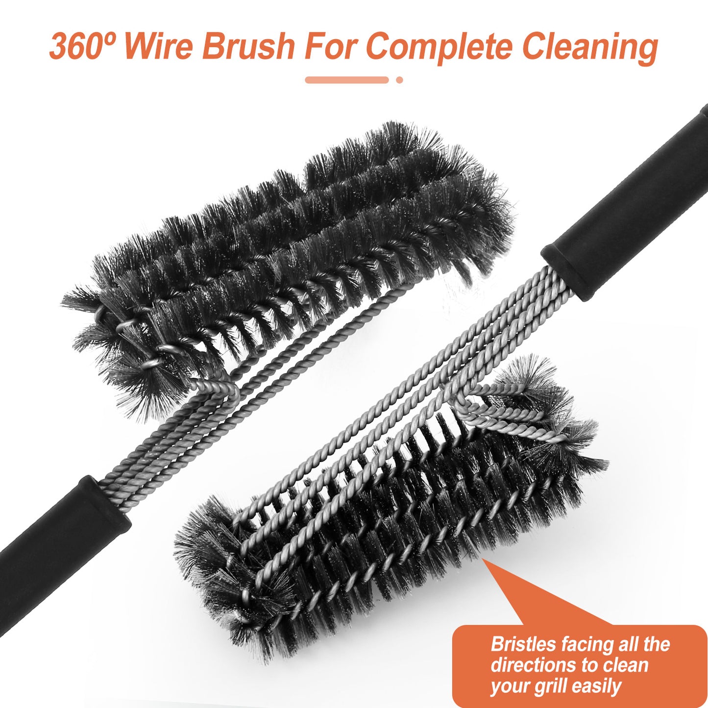 BBQ Grill Cleaning Brush Stainless Steel Barbecue Cleaner