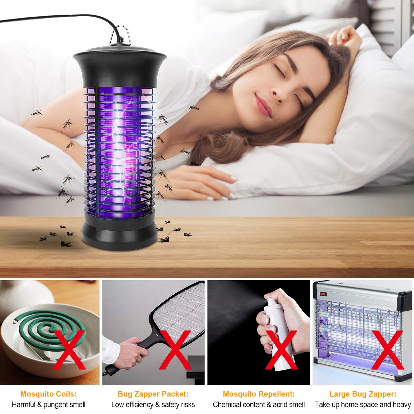 Electric Bug Zapper Mosquito Killer UV Light Flying Zapper