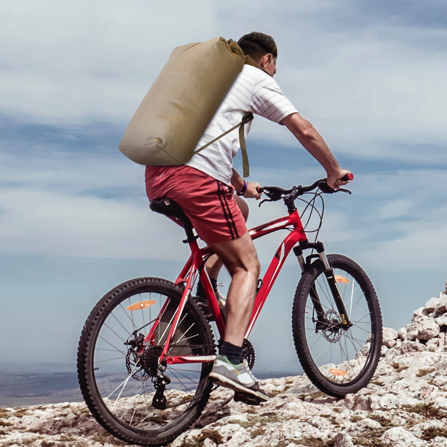 Canvas Backpack Outdoors 35L Travel Laptop Bag Camping Hiking