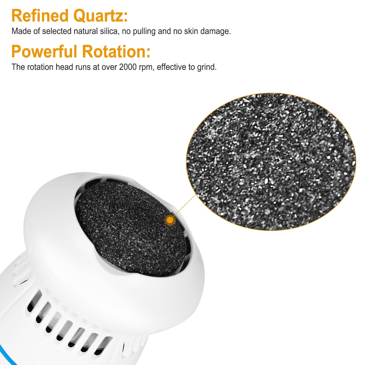 Electric Callus Grinder USB Rechargeable Foot File Callus Remover Vacuum Feet Pedicure Exfoliating For Cracked Heels Hard Callus