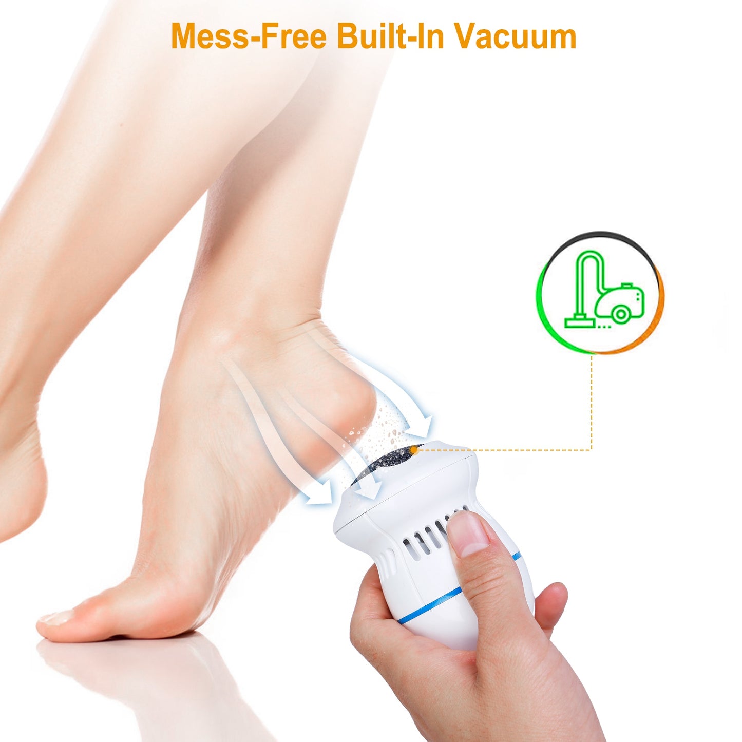 Electric Callus Grinder USB Rechargeable Foot File Callus Remover Vacuum Feet Pedicure Exfoliating For Cracked Heels Hard Callus