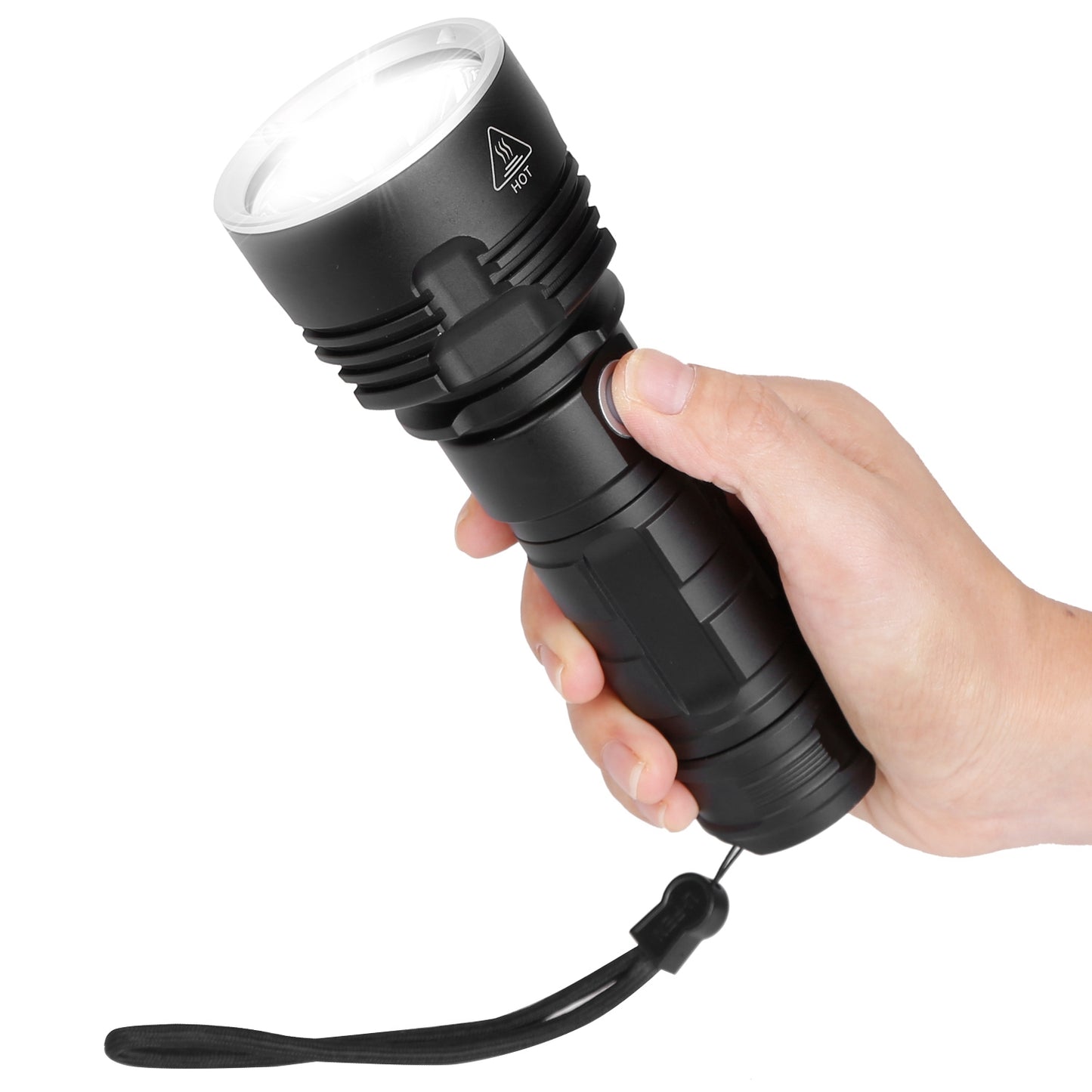50000LM LED Flashlight Rechargeable Torch with 3 Lighting Modes