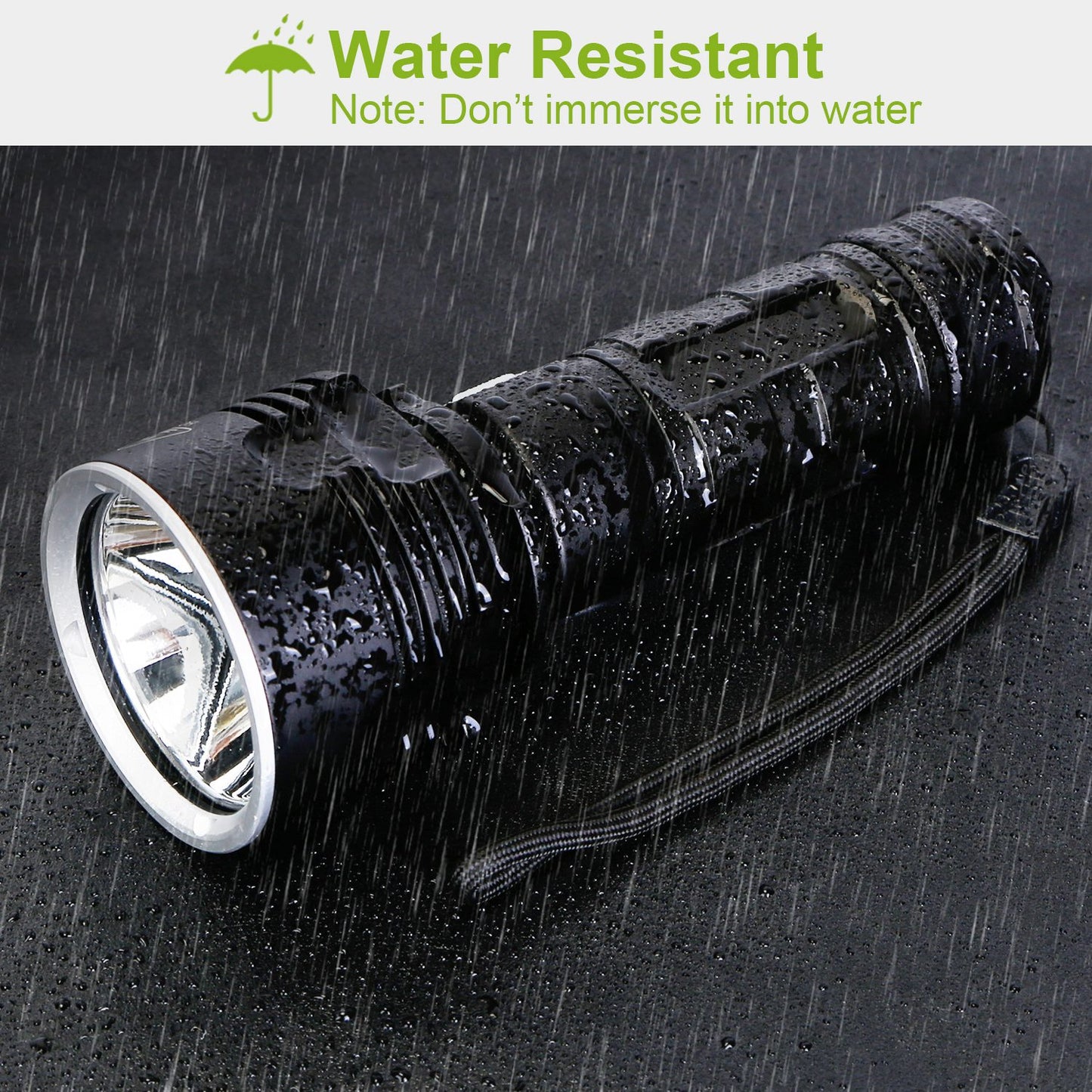50000LM LED Flashlight Rechargeable Torch with 3 Lighting Modes