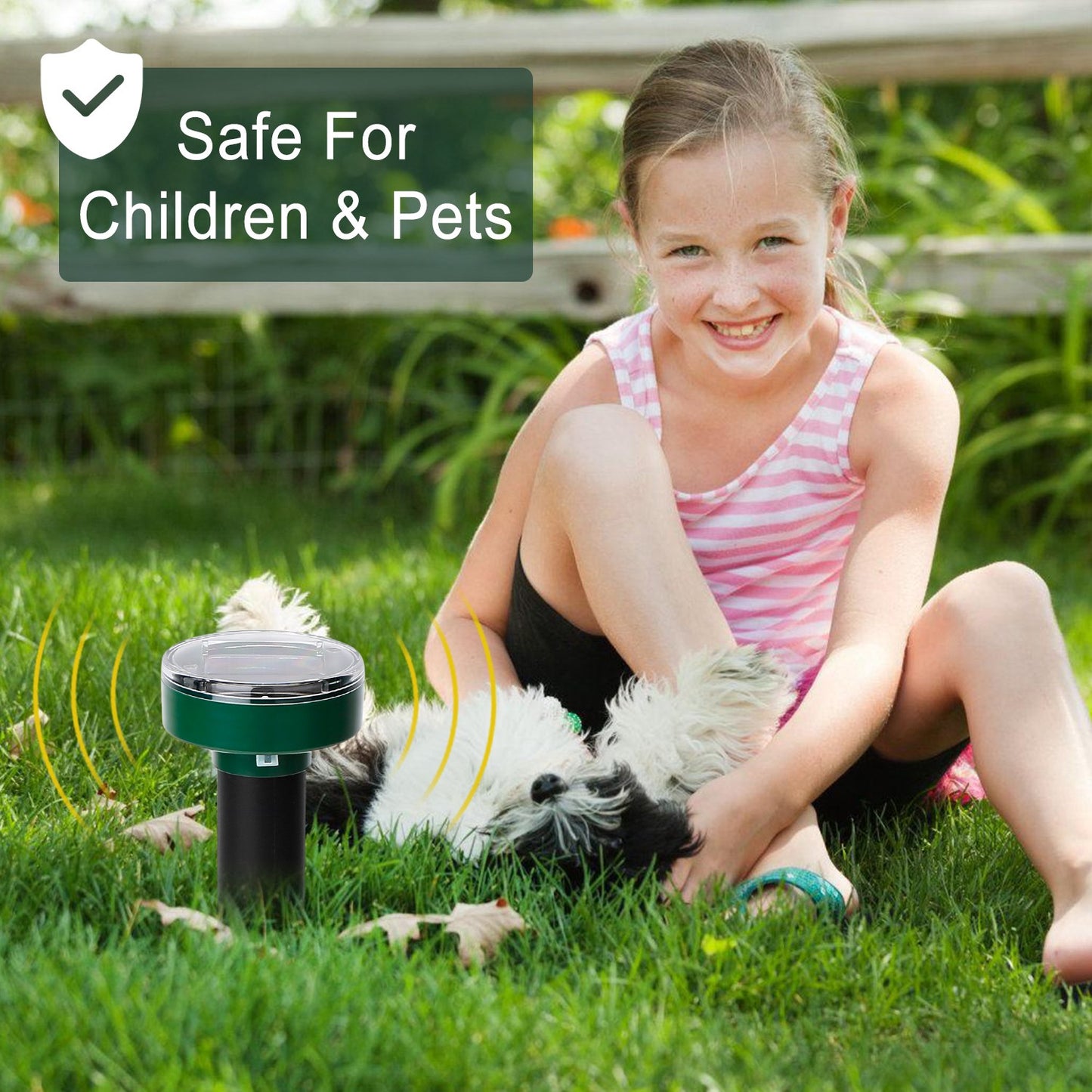 4Pcs Solar Powered Mole Repeller Sonic Gopher Stake Repellent Waterproof Outdoor For Farm Garden Yard Repelling Moles