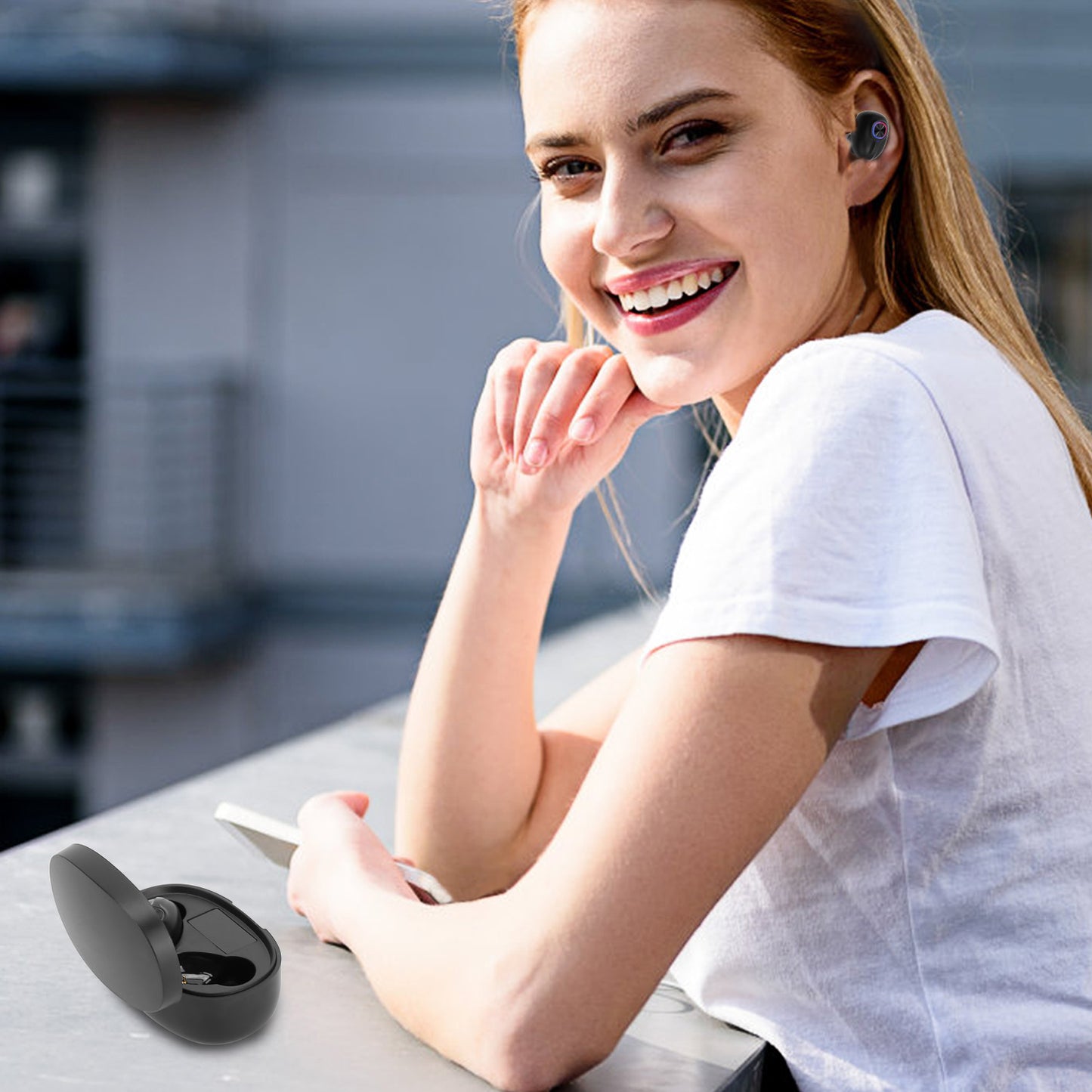TWS Wireless 5.0 Earbuds In-Ear Stereo Headset Noise Canceling Earphone Headsets w/Mic Magnetic Charging Dock