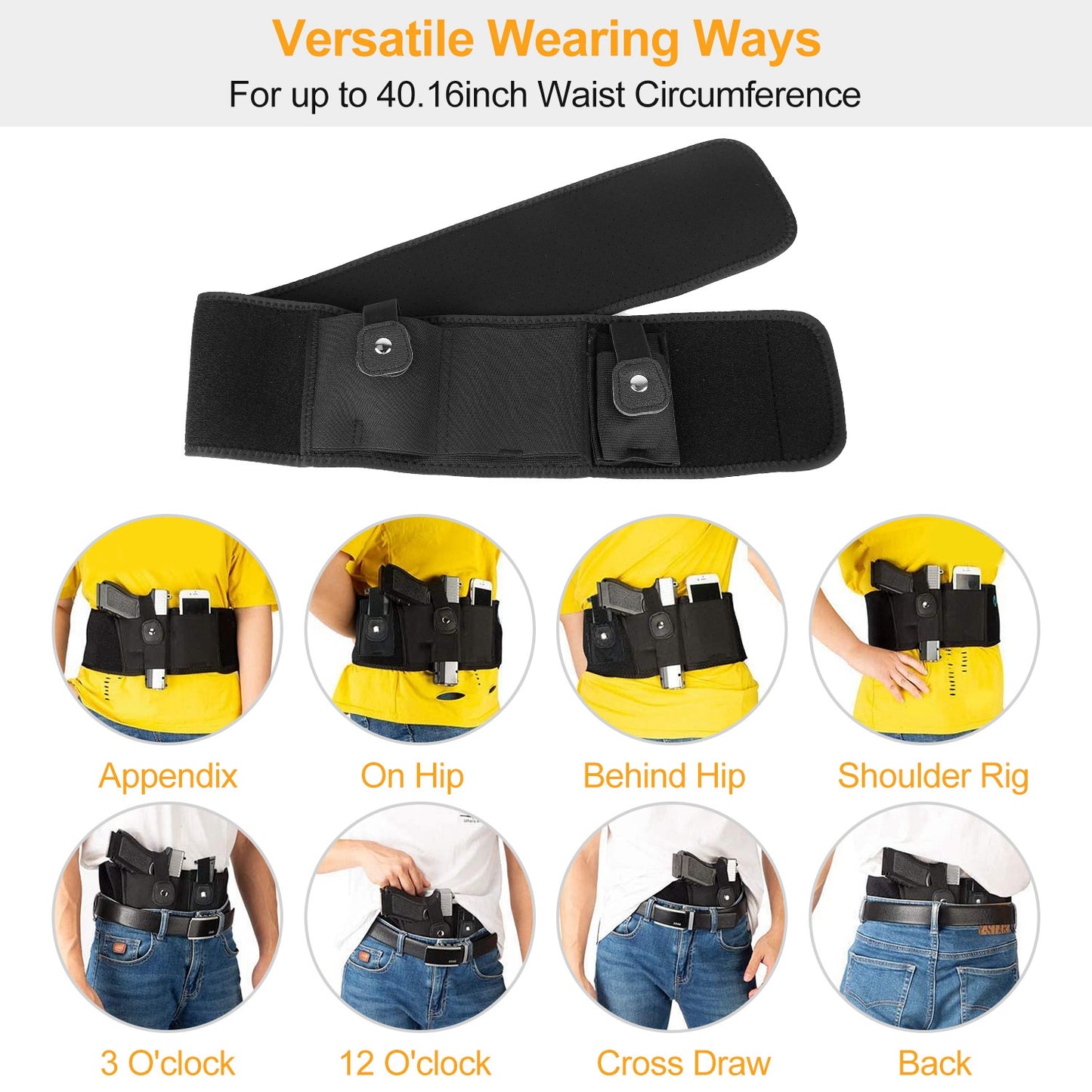 Belly�Band�Gun�Holster�Adjustable�Waist�Carry�Tactical�Pistol�Pouch