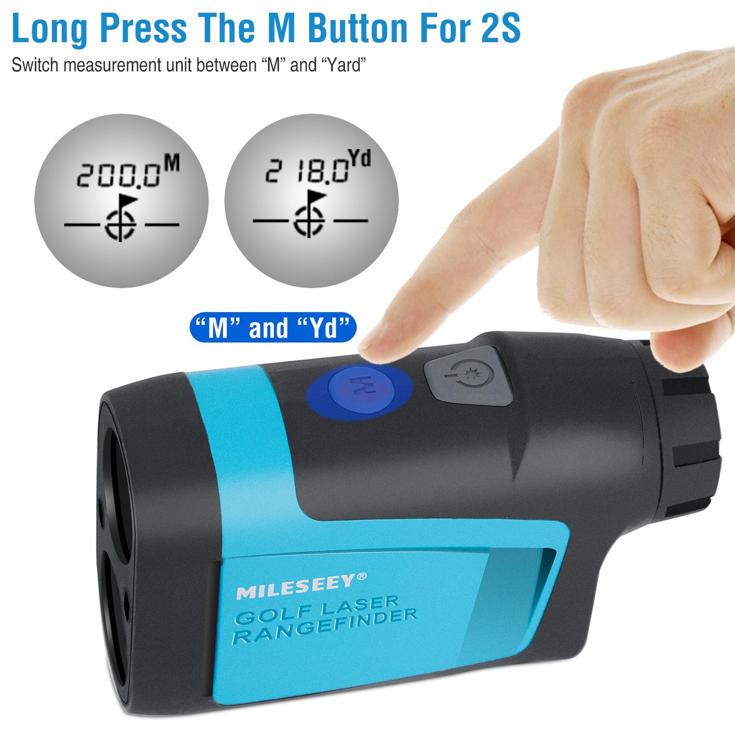 Professional Precision Laser Golf Rangefinder 600m/656Yard 6X Magnification Distance Angle Speed Measurement For Golf Hunting